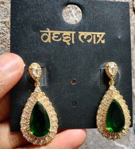 LIMEROAD Studded Teardrop Drop Earrings