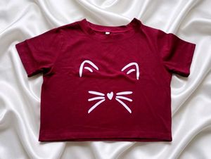 😺 Cute Cat Face Crop Top 😍