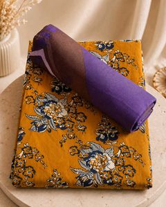 Premium Cotton Rajputi Suit Mustard Floral