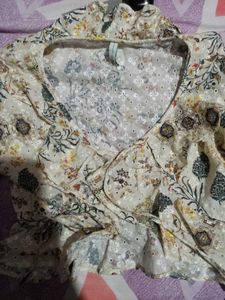 Boho Floral Tie-Front Crop Top