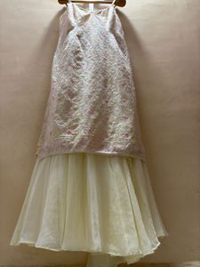 Elegant Cream Embroidered plazo set