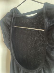 Classic Black Ribbed Knit Top