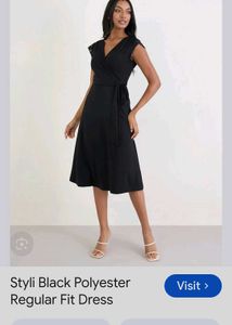 Van Heusen Classic Black Wrap Dress
