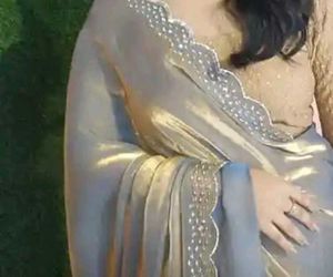 Elegant Sequined Saree with Embroidered stich Blou