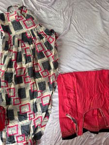 Women’s Pink Patiala Suit Set | Size M | Good
