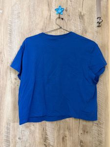 Blue "New York U.S.A" Crop Top