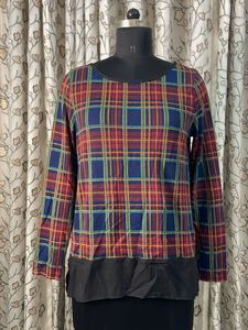 Chic Plaid Long Sleeve Top