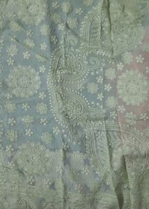 Luckhnawi Pure Georgette Saree With Chinnon Blouse