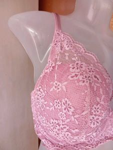 Lace Padded Bra - Pink