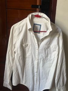 Classic White Button-Up Shirt
