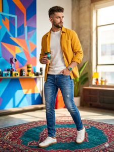 Being Human Men's Blue Denim Jeans