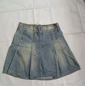 Denim Skirt💐sexy top