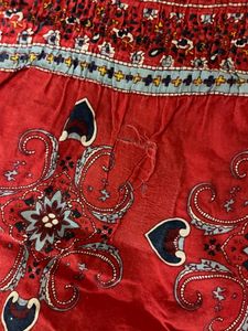 y2k Red Paisley Print Cami Top
