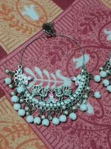 Boho Peacock Pearl Hoop Earrings