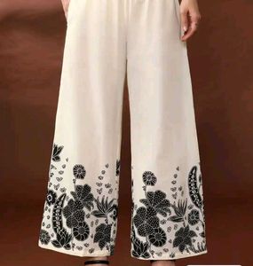 Elegant Cream Kurta Set with Black Print