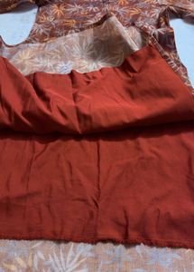 Women's Long Top – Rust Brown
