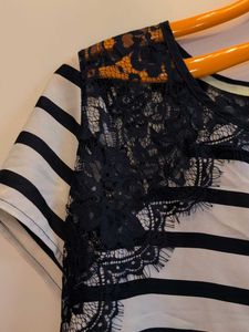 Trending Striped Lace Top From USA