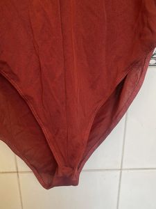 Chic Rust V-Neck Bodysuit