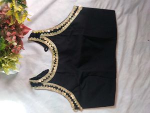 Black Blouse with Gold Embellishment