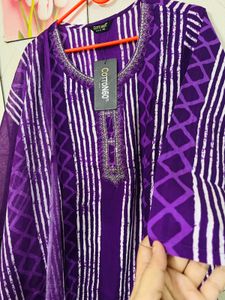 cotton Purple Kurta Set unused fixed price