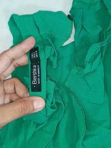 Green Cut-Out Halter Dress