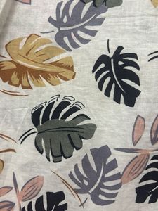 Leaf Print Button-Down Shirt