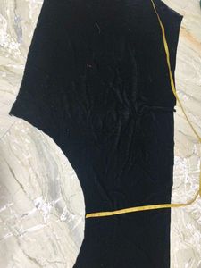 Black Velvet Dress Material cut piece