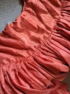 Silky Orange vibrant Patiala Salwar