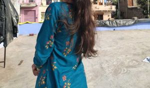 Teal Embroidered Kurta Set