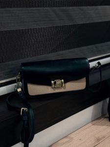 Chic Black & Tan Crossbody Bag