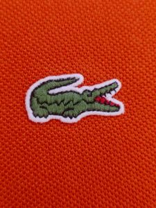 Men's Orange Lacoste Polo Shirt