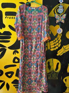Blue Floral Print Kurta jacket