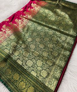 Pink Banarasi Silk Saree🩷