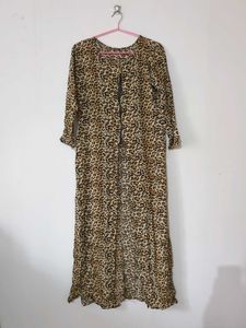 Leopard Print Maxi Kurti