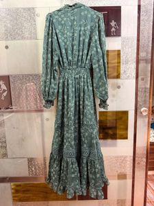Forever New Green Embroidered Dress