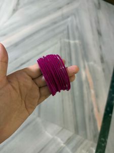 Pink Velvet Bangles
