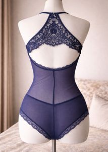 Blue body suit