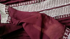 Maroon Embroidered Ethnic Gown