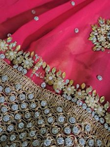 Vintage Pink Embroidered Saree 💕