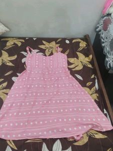 Cute Pink Heart Print Sundress
