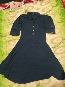 Navy Blue Midi Dress