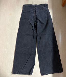 Black Wide Leg Denim Jeans