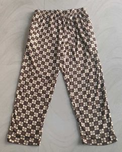 Brown Checkered Pajama Set