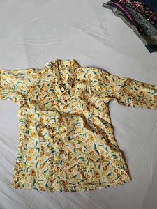 Floral Print Kids Kurta