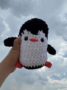 2 Cute Handmade Crochet Penguin Toy