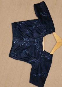 Sparkling Navy Blue Sequined Lehenga Choli