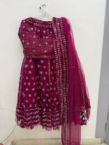 partywear mirrorwork, Lehenga, Chunni or Choli