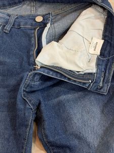 Flared Blue Denim Jeans