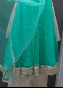Stunning Teal Lehenga with Sequins