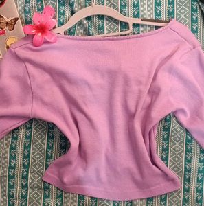 Lavender Tie-Front Top